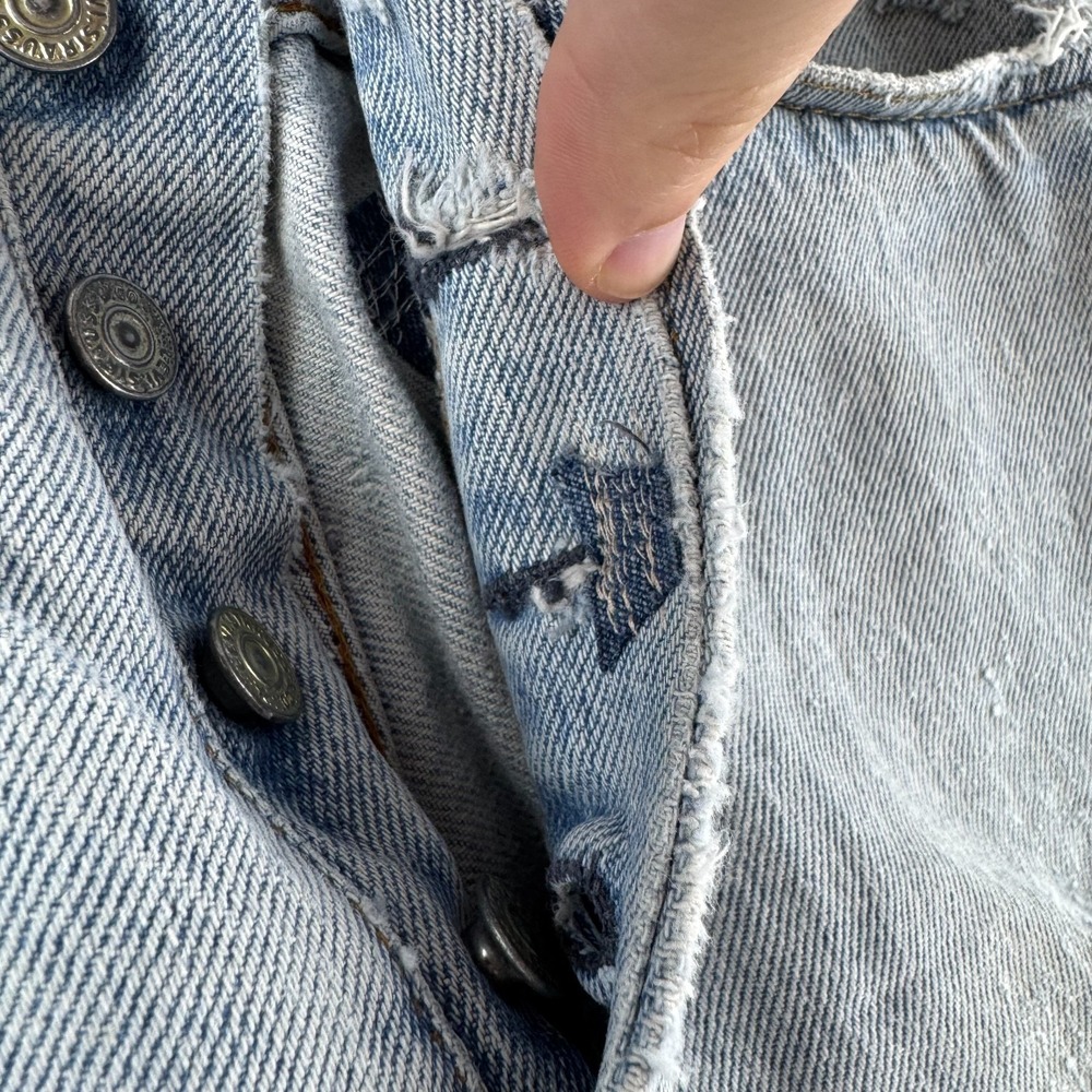 Vintage Levis Jeans Mens Fits 28x32 Blue 501 Straight Leg 80s Made in USA - Picture 7 of 16